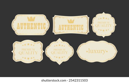 Premium Vintage Label Vector Collection for Authentic, Luxury, and Quality Product Branding in Classic EPS Format