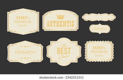 Premium Vintage Label Vector Collection for Authentic, Luxury, and Quality Product Branding in Classic EPS Format