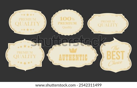 Premium Vintage Label Vector Collection for Authentic, Luxury, and Quality Product Branding in Classic EPS Format