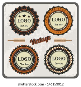 Premium Vintage Labels. Retro design. Put your text or logo.