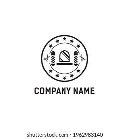 premium vintage logo design for barber shop