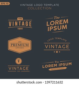 Premium Vintage Logo Template Collection