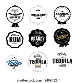 Premium Vintage Whiskey Alcohol Labels And Badges