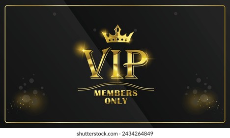 Premium VIP card with gold crown