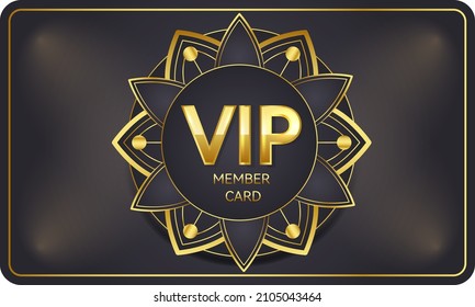 Premium VIP card with gold elements and crown

