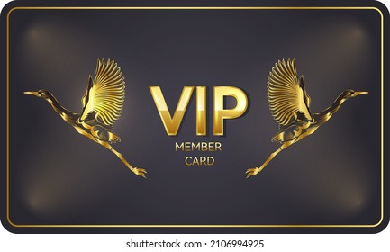 Premium VIP card with gold elements and crown