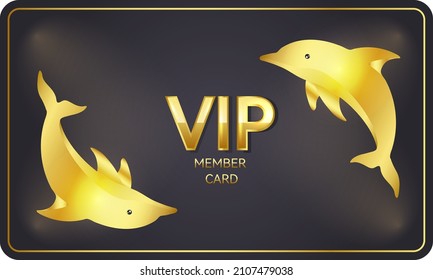 Premium VIP card with gold elements and crown