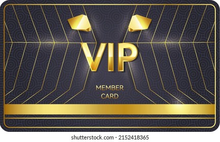 Premium VIP card with gold elements and crown