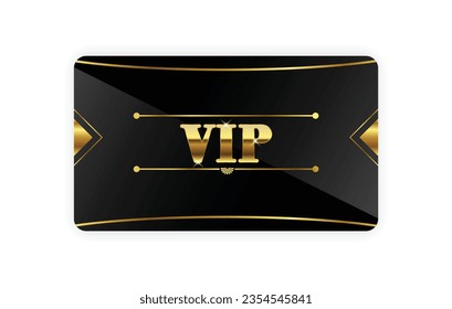 Premium VIP card with gold elements  Vector art eps
