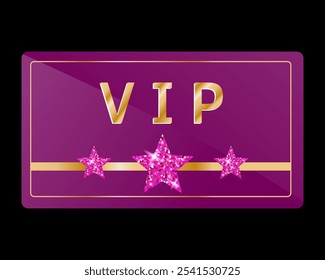 Tarjeta VIP Premium con Elementos dorados. Tarjeta vip Lux para mujer. Ilustración vectorial.