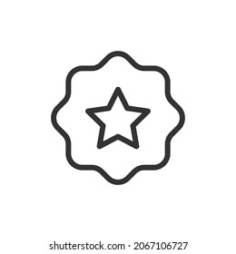 Premium vip line icon for app, web and UI. Vector stroke sign isolated on a white background. Outline icon of vip in trendy style.