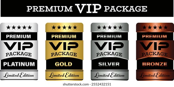 Premium VIP membership badges that can be used for membership plan deals or promotion.