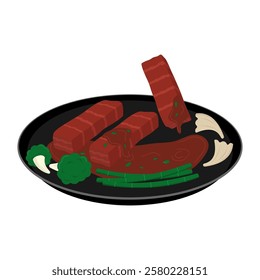 Premium Wagyu Steak Vector Art: The Japanese Steak Delight