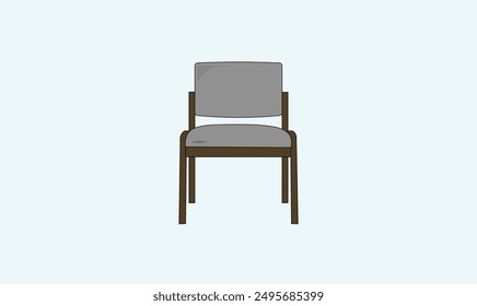 Premium waiting room chair vector illustration for use.