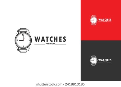 premium watch logo vector design