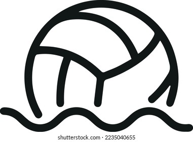 Premium water polo line icon for app, web and UI. Vector stroke sign isolated on a white background. Outline icon of water polo in trendy style.