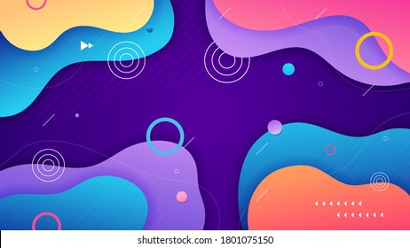 Premium wavy background with gradient color on background. Vector background. Eps10