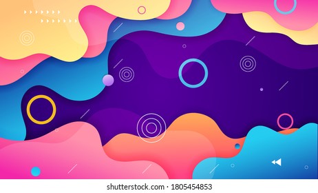 Premium wavy background with gradient color on background. Vector background. Eps10