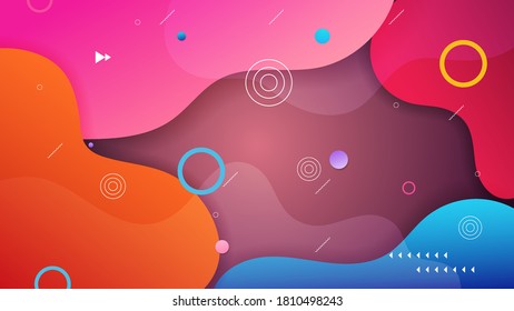 Premium wavy background with gradient color on background. Vector background. Eps10