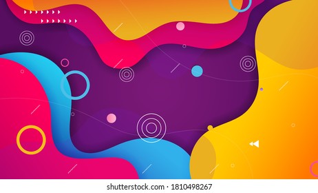 Premium wavy background with gradient color on background. Vector background. Eps10