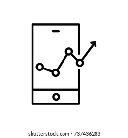 Premium web analytics icon or logo in line style. High quality sign and symbol on a white background. Vector outline pictogram for infographic, web design and app development.