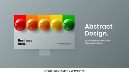 Premium web project vector design layout. Modern display mockup presentation concept.