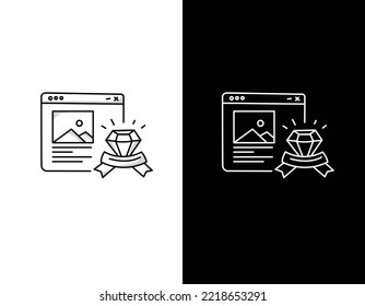 Premium Website Design Icon Illustration live stroke icon illustration.