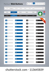 Premium website navigation collection set. Buttons, Headers, Icons, Symbols./Web Buttons