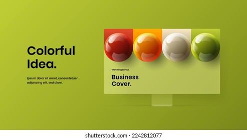 Premium website screen design vector layout. Creative computer display mockup banner concept.