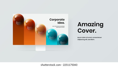 Premium website screen design vector template. Minimalistic computer display mockup banner layout.
