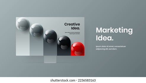 Premium website vector design illustration. Isolated computer monitor mockup web banner layout.