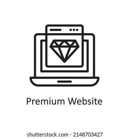 Premium Website vector Outline Icon Design illustration. Creative Process Symbol on White background EPS 10 File