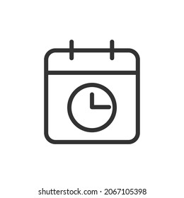 Icono de línea de semana premium para aplicación, web y interfaz de usuario. Signo de trazo vectorial aislado en un fondo blanco. Icono de contorno de la semana en estilo de moda.