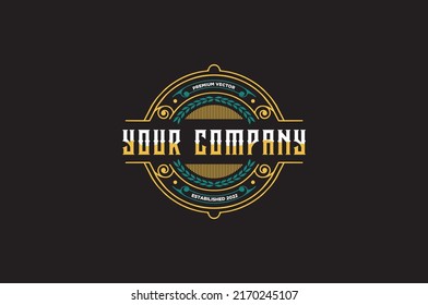 PREMIUM WHEAT LOGO VECTOR VINTAGE