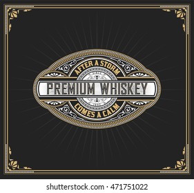 Premium Whiskey Label