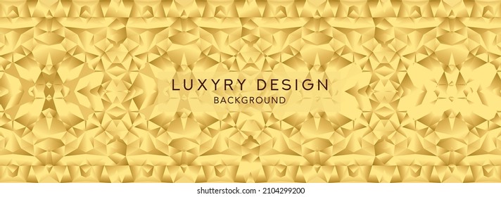 Diseño de fondo de patrón oro moderno. Plantilla de vectores para banner, invitación, certificado de regalo