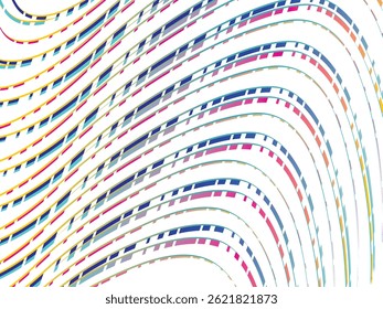 Premium white background design with colorful waving motifs. Vector horizontal template, for digital luxury business banner, formal contemporary.