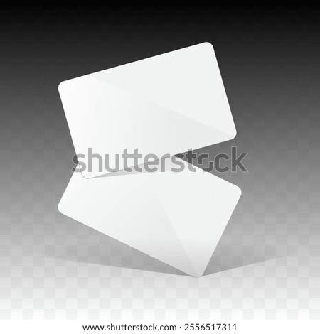 Premium White Gift Card and RFID Keycard Design Template for Hotels and Apartments. Personal and Company ID Card Mockup and Branding Solutions. Vector.