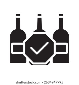 Premium wine icon. Simple line icon