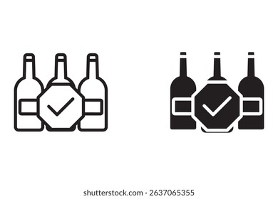 Premium wine icon. Simple line icon
