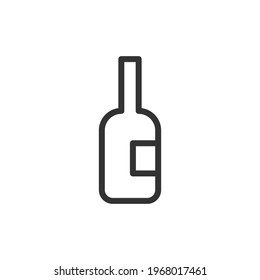 Premium wine line icon for app, web and UI. Vector stroke sign isolated on a white background. Outline icon of wine in trendy style.