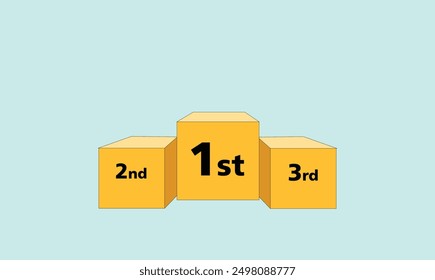 Premium winners podium vector illustration for use.