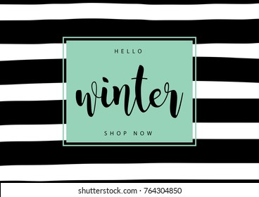 Premium winter sale banner template design. Vector illustration.