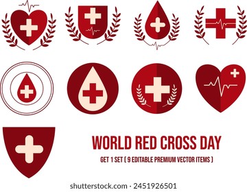 Premium World Cross Day Vector Logo Item Clipart