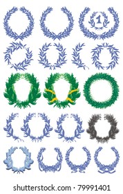 Premium wreaths, vector