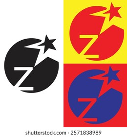 Premium Z Vector Logo in three color variations. Beautiful Logo design for luxury corporate branding. Elegant identity design
