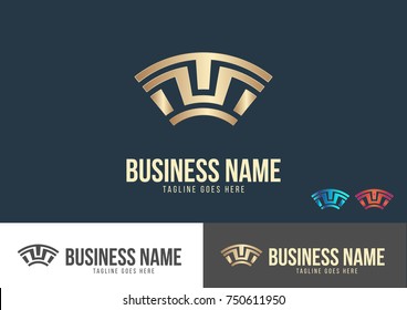 Premiun Crown Logo Template Design Vector 