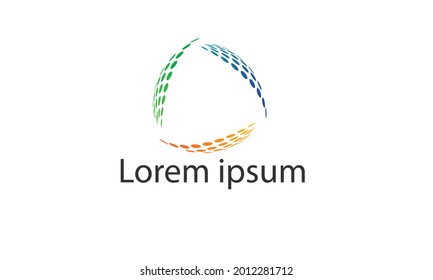 Diseño del logotipo de dimensión Premium triangle pixelelelate 3