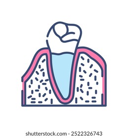 Premolar Fill Color Icon, Vector illustration