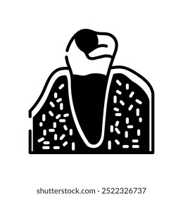 Premolar Glyph Icon, Vector illustration